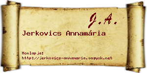 Jerkovics Annamária névjegykártya