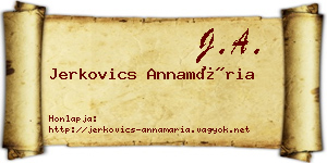 Jerkovics Annamária névjegykártya