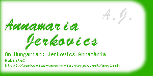 annamaria jerkovics business card