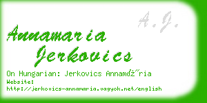 annamaria jerkovics business card